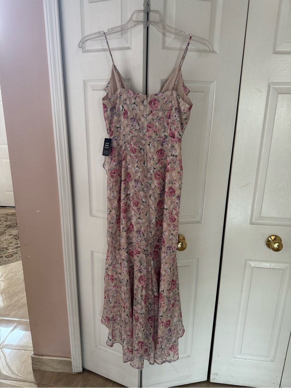 Express Pink Floral Ruffle Sundress - Picture 2 of 5